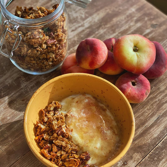 Shaved Peach Granola Bowl